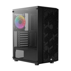 AeroCool Gabinete Gamer media torre con cristal templado Hive ARGB