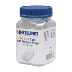Intellinet Bote de Plugs RJ-45, Cat 6, UTP, 100 pzs