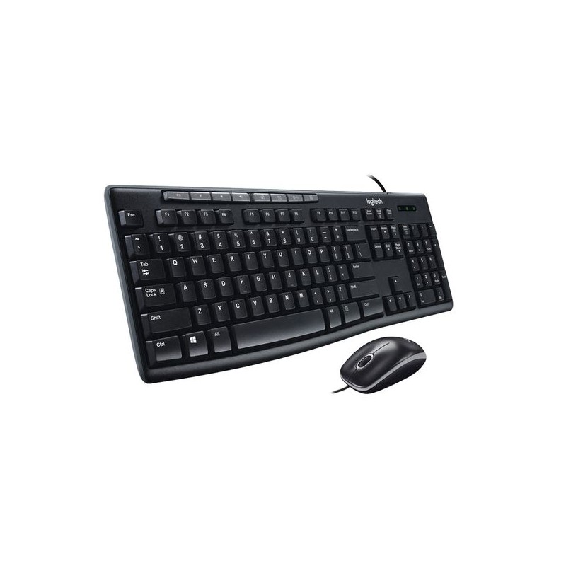 Logitech Teclado y Mouse alámbrico MK200 920-002716
