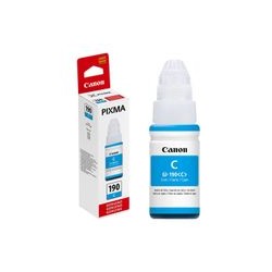 Botella de Tinta Canon GI-190 Cyan rinde 7000 páginas 70ml
