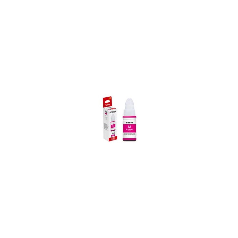 Botella de Tinta Canon GI-190 Magenta rinde 7000 páginas 70ml