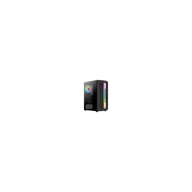 AeroCool Gabinete Gamer media torre con cristal templado Prime ARGB PRIME-G-BK-V2
