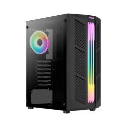 AeroCool Gabinete Gamer media torre con cristal templado Prime ARGB PRIME-G-BK-V2