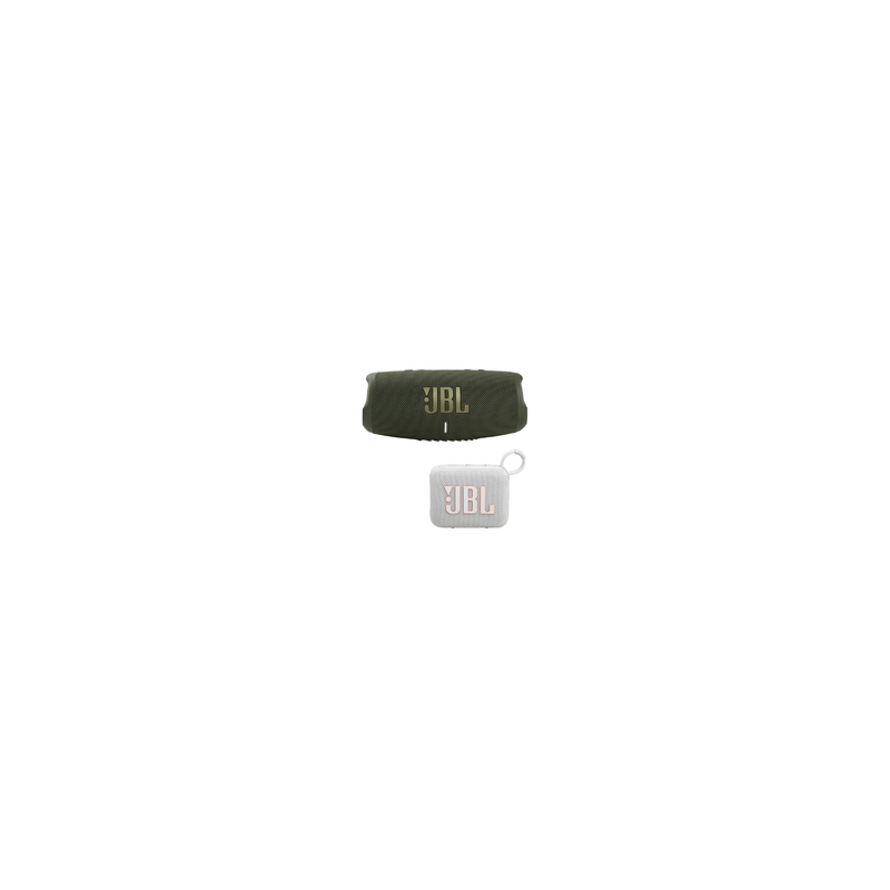 Bocina Jbl Charge 5 Portátil Con Bluetooth Green + Go 4 White Forest green