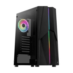 AeroCool Gabinete Mecha ARGB con Ventana / Sin Fuente