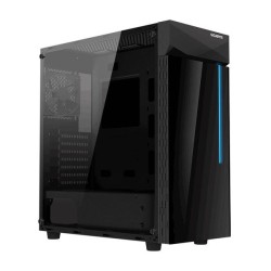 Gigabyte Gabinete Gamer de media torre con cristal templado C200 Glass GB-C200G